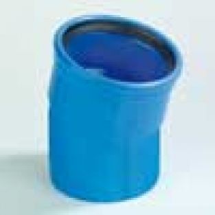 DykaSono PVC Bocht mof/spie 125MM 15* Blauw